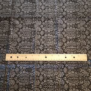 Cotton Fabric Black Gray Damask Scroll Pattern 28" x 44" Colorbok for JoAnn